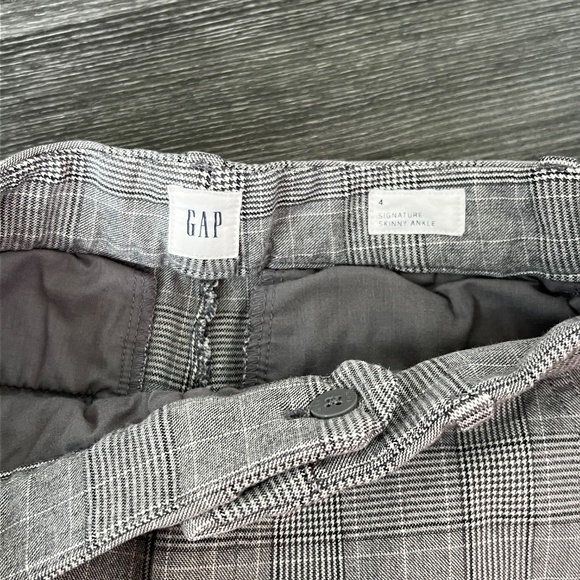 GAP Signature Skinny Ankle Plaid Dress Pants | Size 4 - Picture 3 of 5